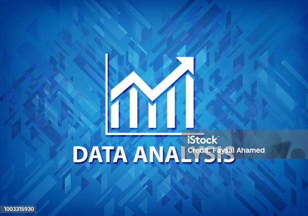 Data Analysis Blue Background Stock Illustration - Download Image Now ...
