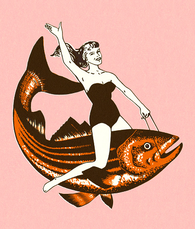 Woman Riding a Fish