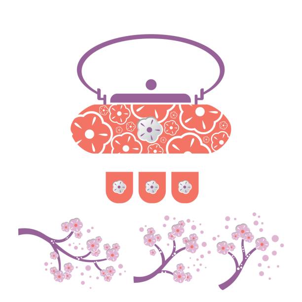 illustrazioni stock, clip art, cartoni animati e icone di tendenza di bollitore e tazze per la cerimonia del tè set - tea cup tea green tea chinese tea