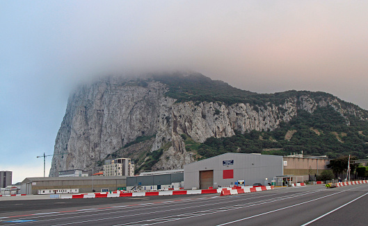 View to the rock of Gibraltar, the british territory