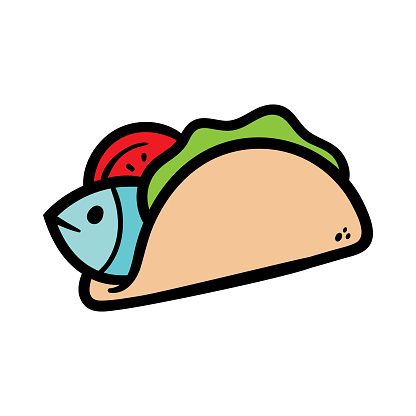 Ilustración de Taco De Pescado De Dibujos Animados y más Vectores Libres de Derechos de Pez - Pez, Bocadillo, Taco - Alimento - iStock Ilustración de Taco De Pescado De Dibujos Animados y más Vectores Libres de Derechos de Pez - Pez, Bocadillo, Taco - Alimento - iStock