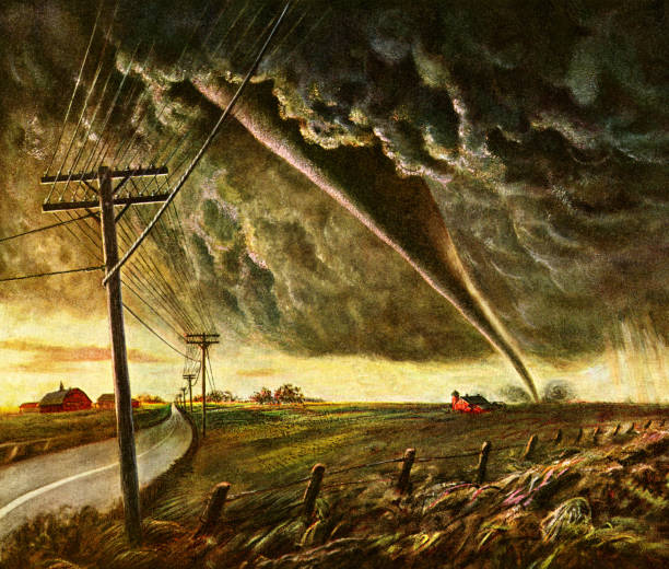 торнадо - natural disaster tornado damaged demolished stock illustrations