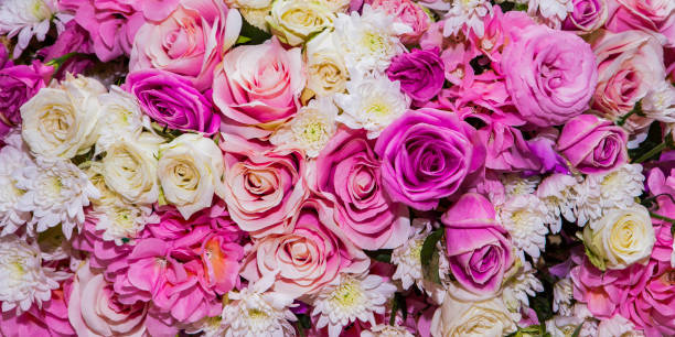 istock Beautiful flowers background for wedding scene 1003361922