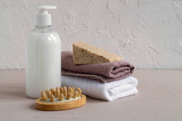 istock Accessories for body and hair care. 1003364432