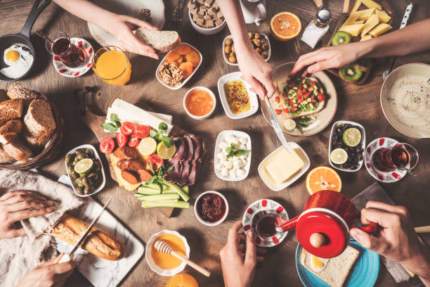 istock Delicious traditional turkish breakfast on table 1003371858