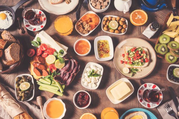 istock Delicious traditional turkish breakfast on table 1003372750
