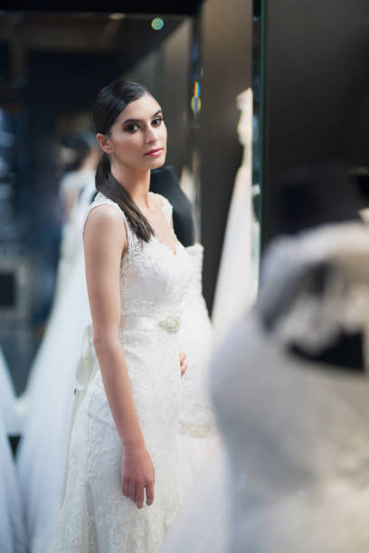 istock Tired of looking wedding dresses 1003376034