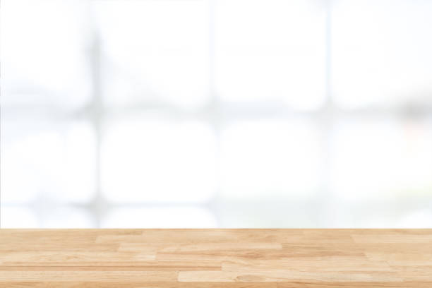 istock Empty wooden table and window room interior decoration background, product montage display,can be used for display or montage your products.Mock up for display of product. 1003381362