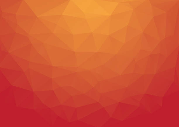 ilustrações de stock, clip art, desenhos animados e ícones de orange polygonal pattern, which consist of triangles. geometric background in origami style with gradient. triangular design for your business. - orange background