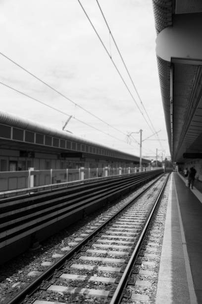 istock Subway Train Station Outdoors With View Of The Rails 1003395412