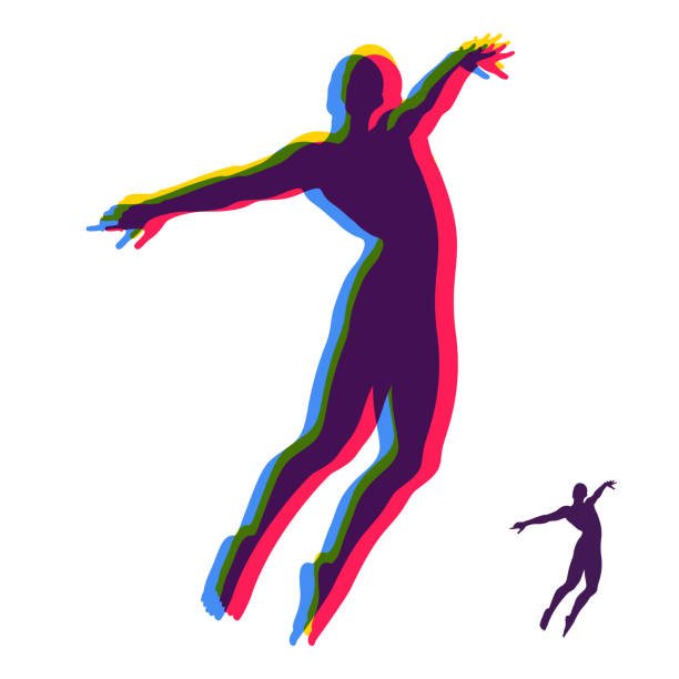 istock Silhouette of a jumping man. Design template for Sport. Vector Illustration. 1003399716