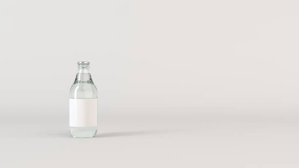 istock Mock up of water bottle with blank label 1003411094