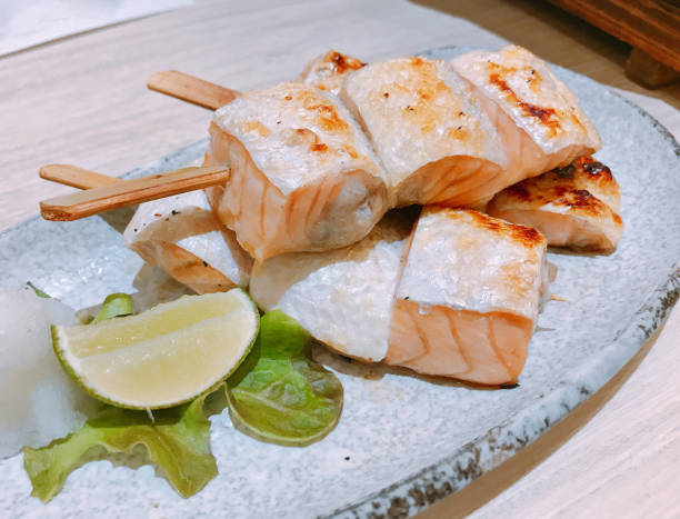 istock Salmon belly grilled in Japanese style. 1003415960