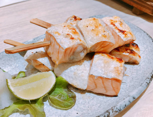 istock Salmon belly grilled in Japanese style. 1003415974