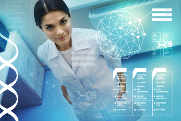 istock Beautiful doctor wearing a white coat and kindly smiling 1003418850
