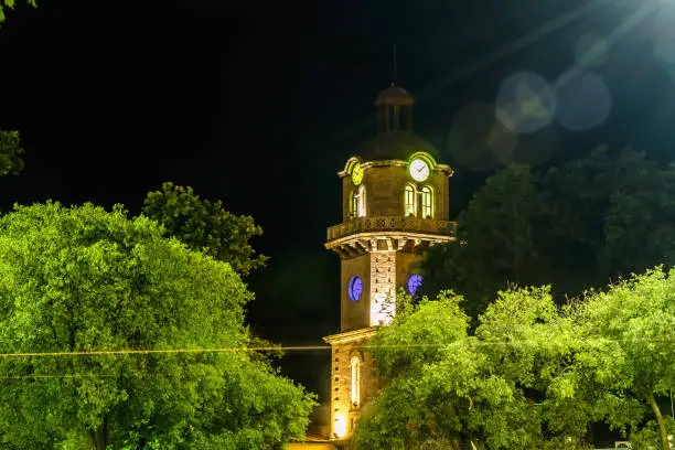 Photo of Chapel in trees in Varna at night