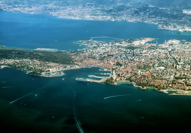 istock Aerial view of Split city in Croatia. 1003421018