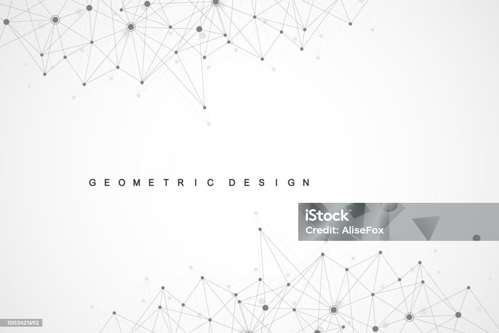 Conexiones de red global con puntos y líneas. Fondo de estructura metálica. Resumen estructura de conexión. Fondo del espacio poligonal. Ilustración de vector - arte vectorial de Conexión libre de derechos