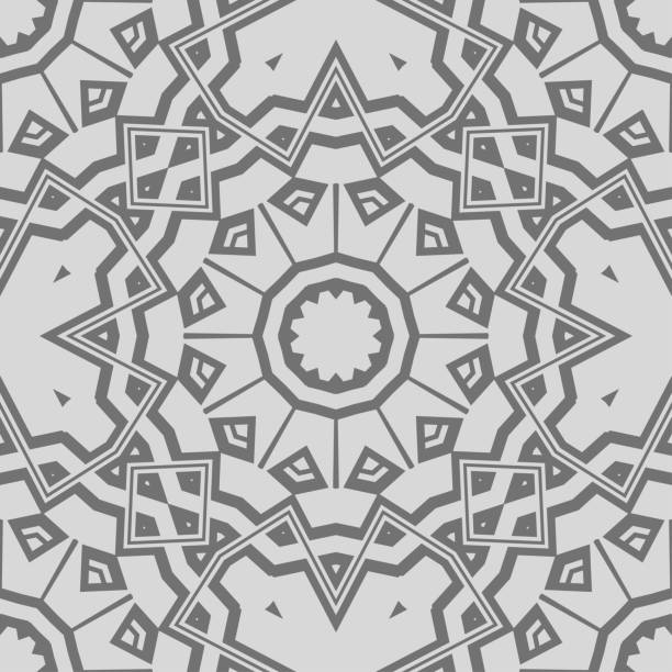 ilustraciones, imágenes clip art, dibujos animados e iconos de stock de moderno símbolo elegante ciclo vector formas decorativas. mandala de flores. fantástica ilustración vectorial - cicle