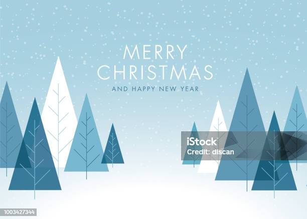 Christmas Background With Trees Stock Illustration - Download Image Now - Christmas, Holiday - Event, Vacations