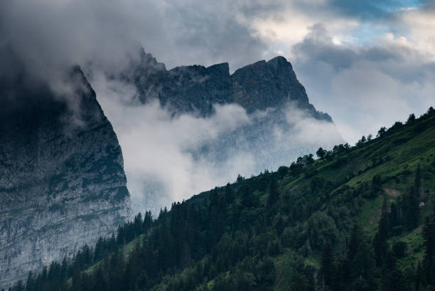 istock Rock wall in Karwendel mountain range in Austria at dusk 1003427754
