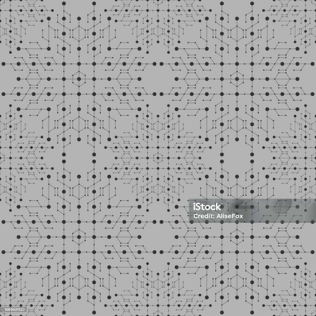 Seamless Technology Pattern Modern Stylish Texture Geometric Science ...