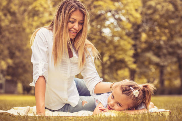 istock Like spending time in nature with Mommy. 1003432240