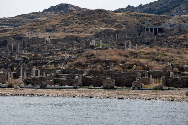 istock Greek Temples Ruins in Delos Cyclades Islands Greece 1003450288