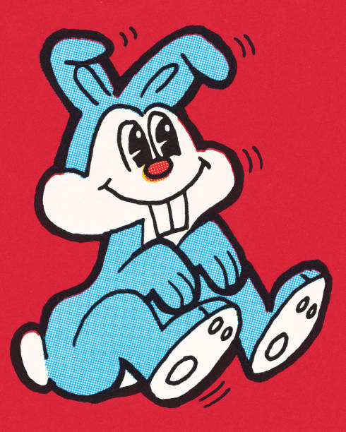 ilustrações de stock, clip art, desenhos animados e ícones de rabbit - color image colored background easter animal body part