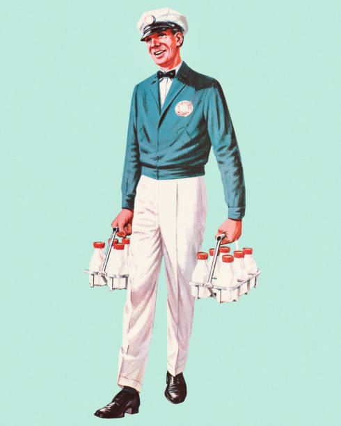 milchmann - milkman stock-grafiken, -clipart, -cartoons und -symbole