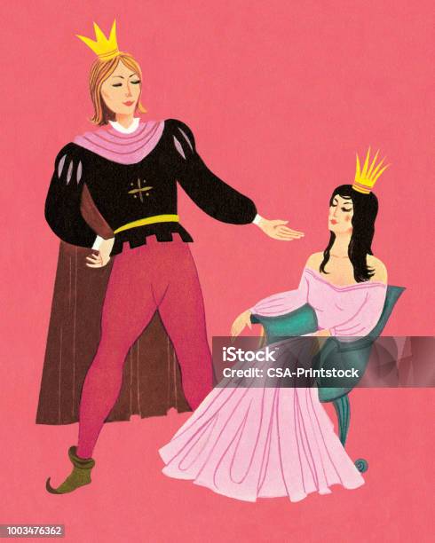 Prince And Princess Stock Illustration - Download Image Now - Fairy Tale, Princess, Prince - Royal Person