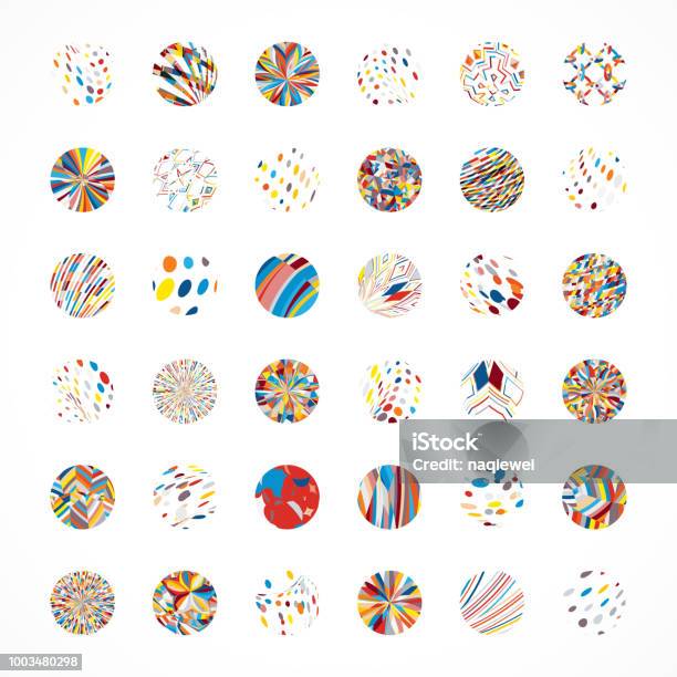 Vector Circle Buttons Collection Stock Illustration - Download Image Now - Circle, Abstract, Pattern