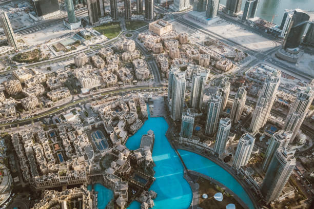 istock Artificial bay in Dubai from the top 1003484778