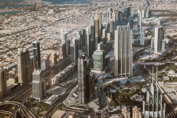 istock Top view of Dubai city in UAE 1003484906
