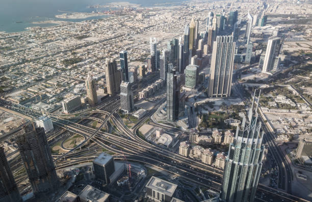 istock Top view of Dubai city in UAE 1003484982