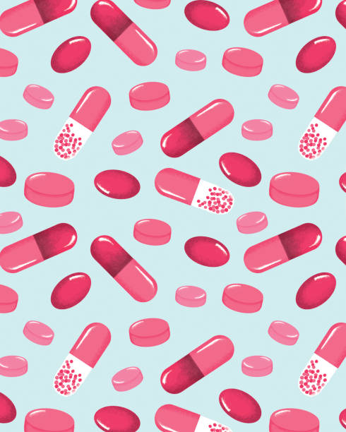illustrazioni stock, clip art, cartoni animati e icone di tendenza di modello di medicina - pill pop art capsule medicine