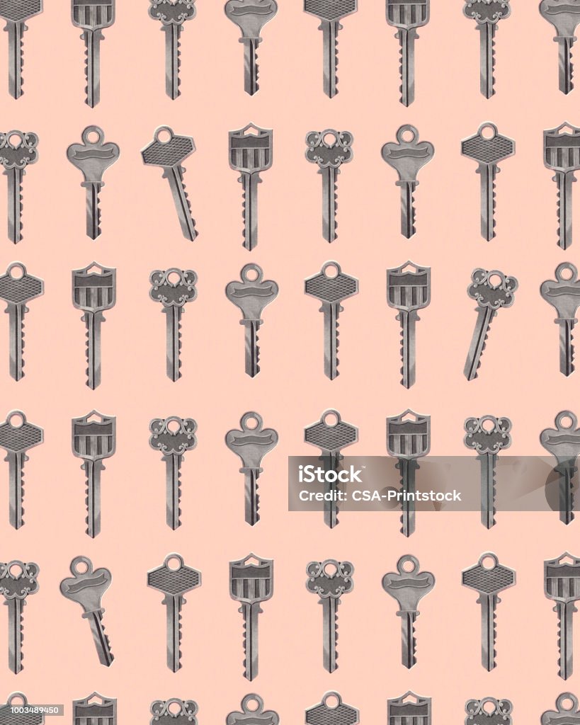 Key Lock Pin Pattern Pattern Of Keys Stock Illustration - Download Image Now - Key, Pattern ...