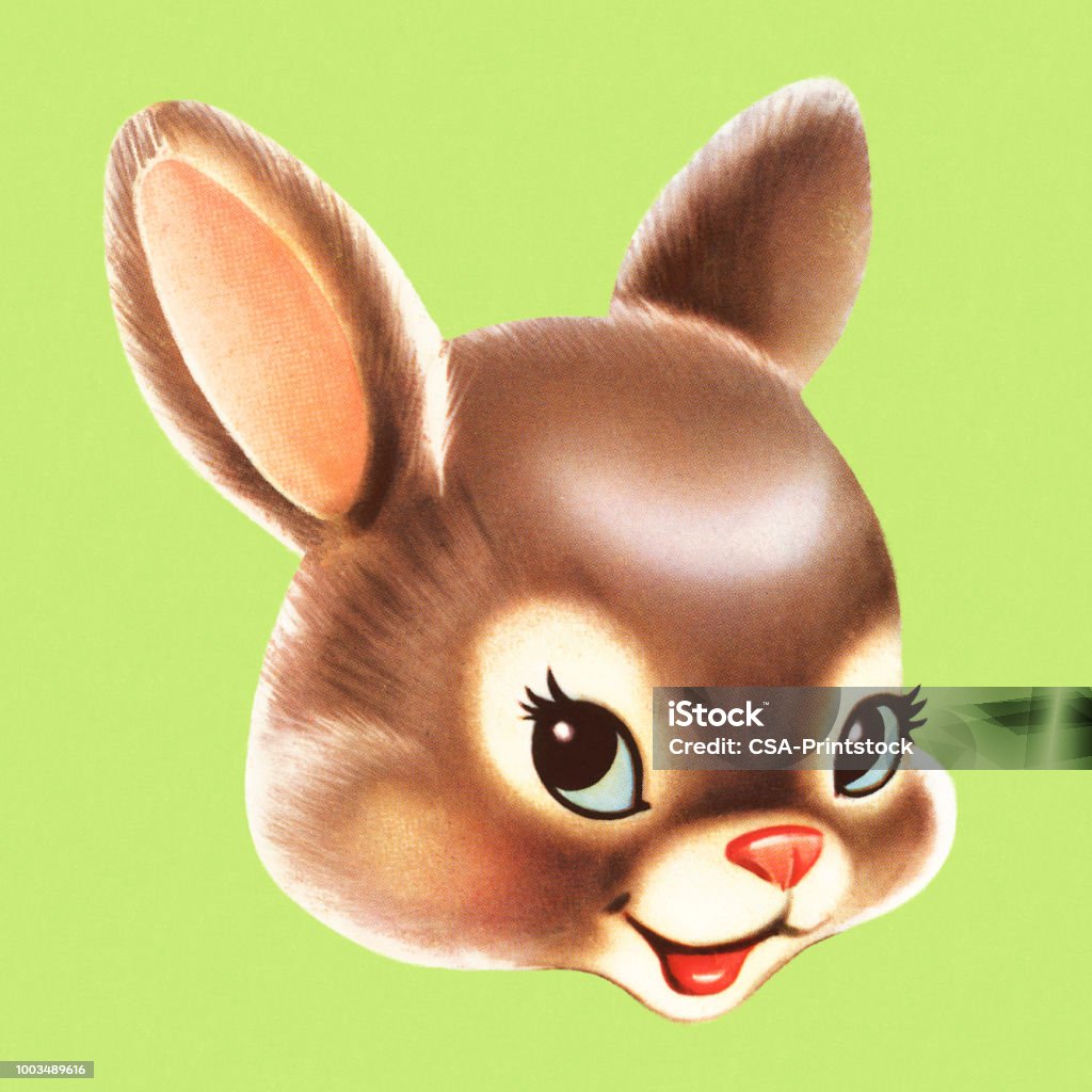High Resolution Rabbit Head Rabbit Head Stock Illustration - Download Image Now - Rabbit - Animal ...