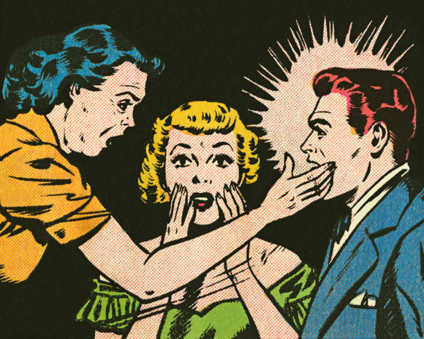 Woman Slapping a Man Woman Slapping a Man comic book women pop art distraught stock illustrations