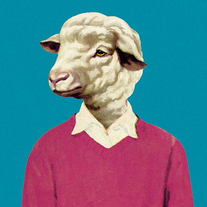Man with Sheep Head