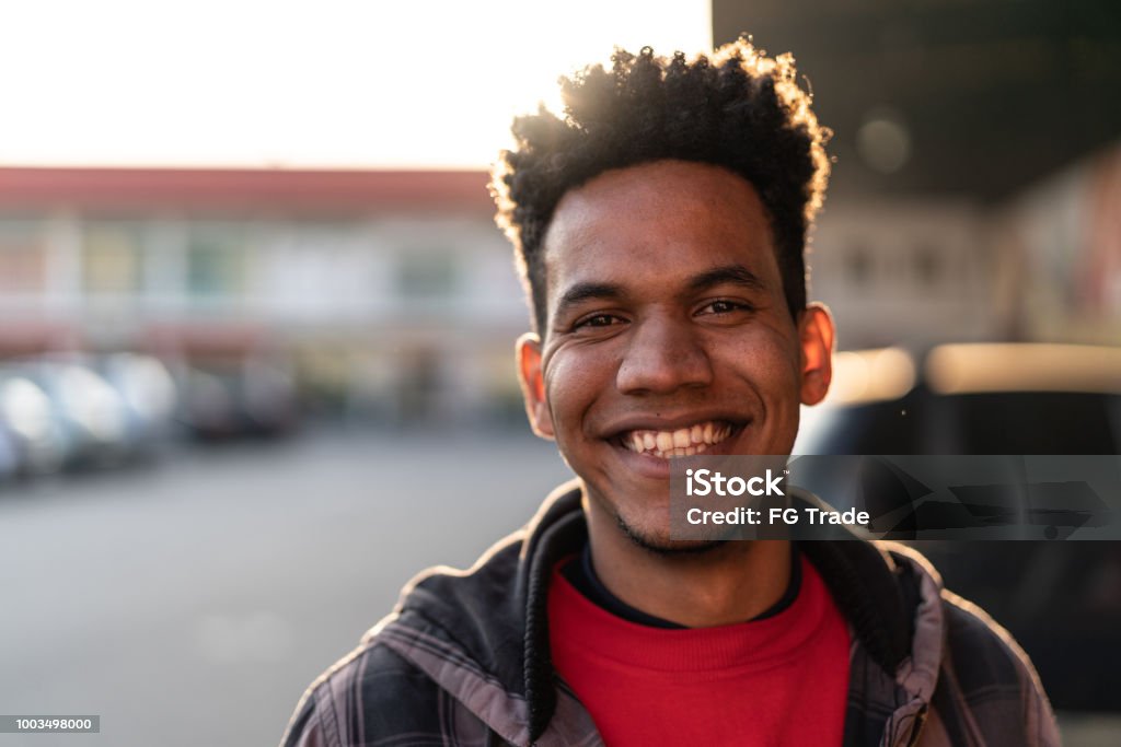 African Ethnicity Young Man Portrait Portraits Men Stock Photo