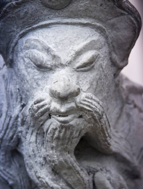 왓 아 룬 사원, 방콕, 태국에서 거 대 한 초상화 예술 - wat arun buddhism temple stone 뉴스 사진 이미지