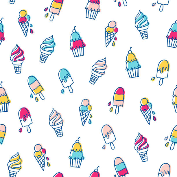 основные rgb - backgrounds candy ice cream dessert stock illustrations