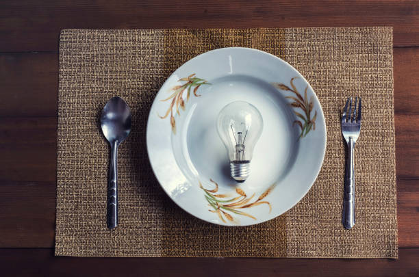 The conceptual image depicts the eating