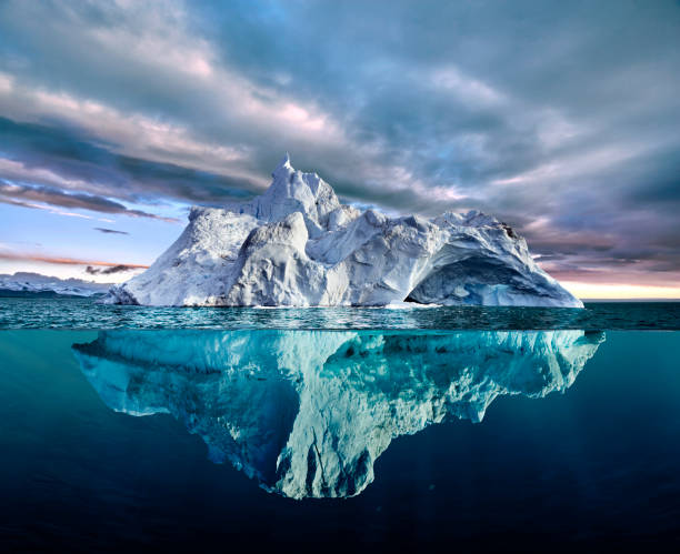 istock iceberg with above and underwater view 1003534660