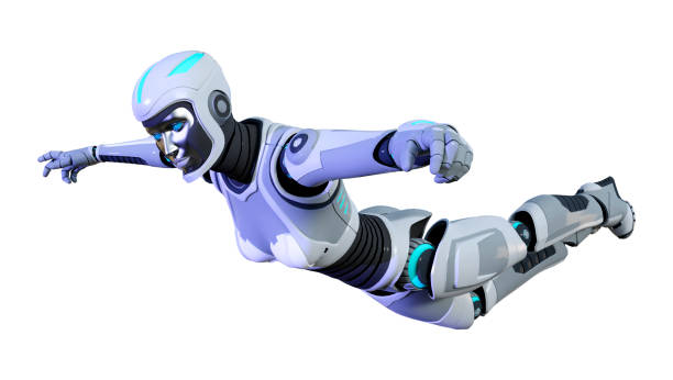 istock 3D illustration female robot on white 1003538404