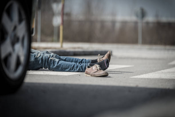 istock Traffic accident.Young man hit by a car 1003545540