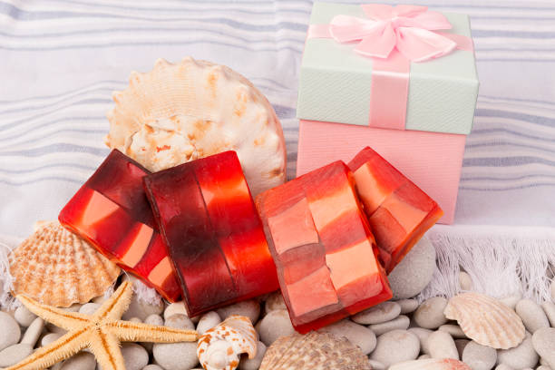 istock Tropical soap. Herbal soap. Hand made soap. Home made soap. Organic soap. 1003547838