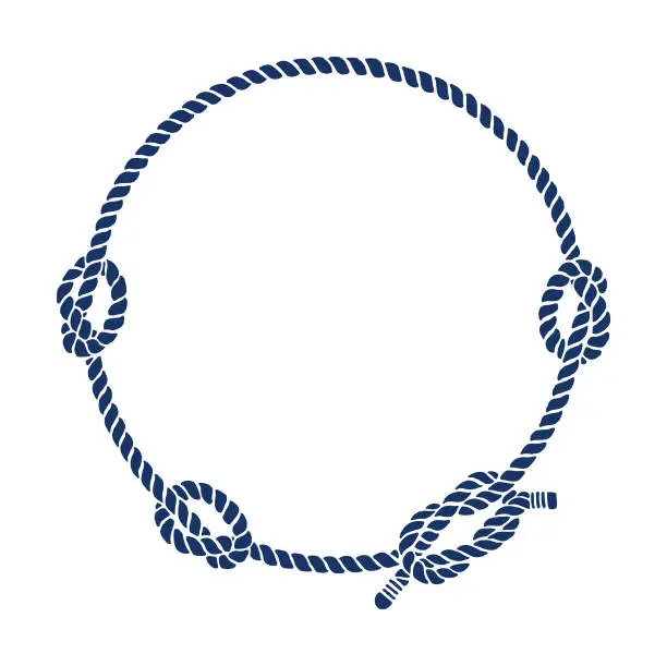Vector illustration of Rope Knot Border