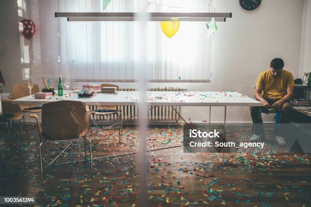 Messy Office Stock Photo - Download Image Now - Party - Social Event, Cleaning, After Party